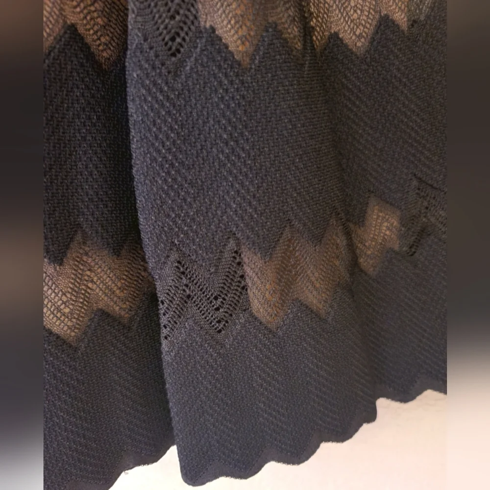 Alaia Black Scalloped Jaquard Fit And Flare Skater Dress Womens Size 42/US S - Picture 8 of 16